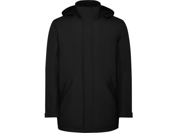Parka America Roly con certificación GRS en poliéster reciclado Negro detalle 7