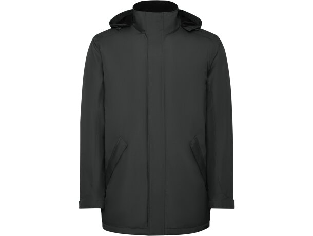Parka America Roly con certificación GRS en poliéster reciclado Plomo oscuro detalle 19