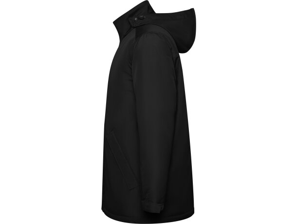 Parka America Roly con certificación GRS en poliéster reciclado Negro detalle 9