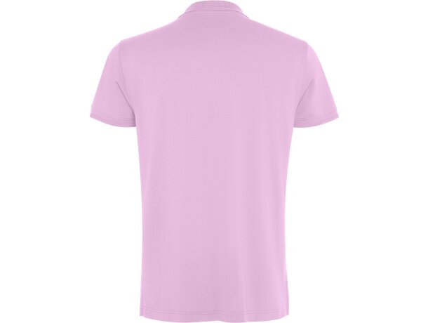 Polo Roly WOS manga corta tejido piqué stretch unisex Rosa claro detalle 46