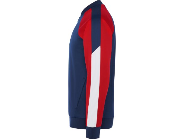 Chaqueta deportiva Gladius Roly bicolor con cremallera Rojo/marino detalle 27