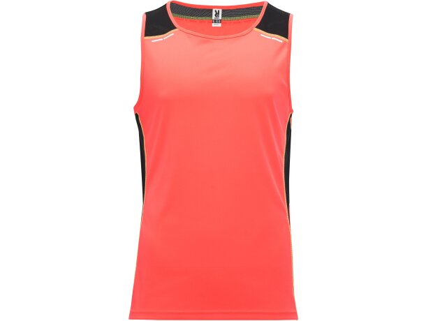 Camiseta MISANO Roly coral fluor/negro