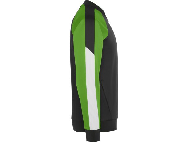 Chaqueta deportiva Gladius Roly bicolor con cremallera Verde helecho/negro detalle 16