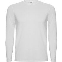 Camiseta blanca serigrafiada algodón elastano Roly