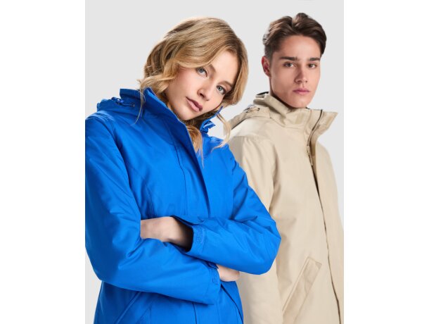 Parka mujer America Woman Roly con capucha extraíble reciclada Negro detalle 4