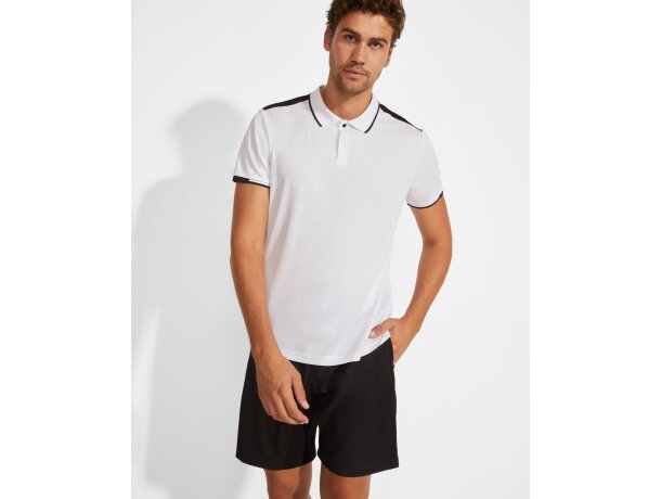 Polo TAMIL Roly blanco/negro