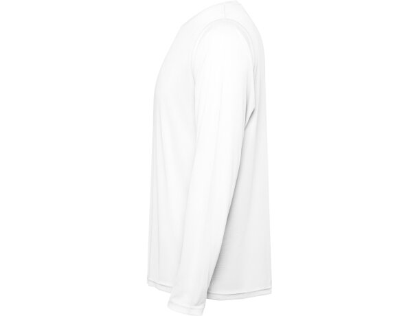 Camiseta técnica Estoril manga larga Roly poliéster reciclado Blanco detalle 7