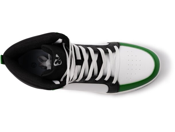Zapatilla Space blanca Roly con plantilla foamizada confort Negro/blanco/verde botella detalle 25