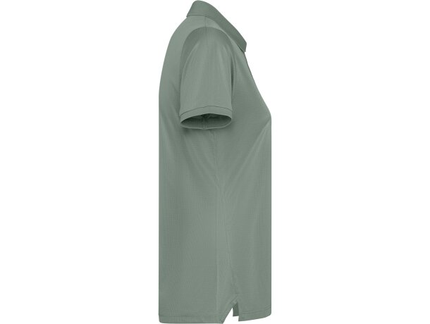 Polo Tormo Woman Roly de poliéster reciclado certificado GRS Verde laurel detalle 20