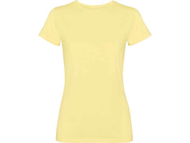 Camiseta mujer algodón peinado efecto lavado Roly Fiyi Verde pato lavado detalle 28