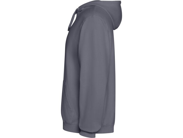 Sudadera Kenia Roly algodón 250 g/m² efecto lavado con capucha Gris cielo lavado detalle 15