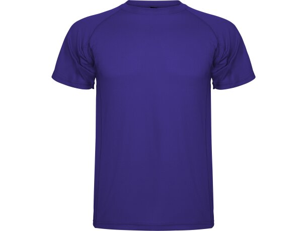 Camiseta técnica MONTECARLO manga corta unisex Roly 135 gr morado