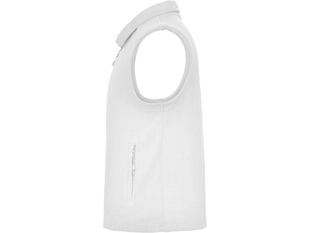 Chaleco New Bellagio Roly de poliéster con cremallera frontal Blanco detalle 9