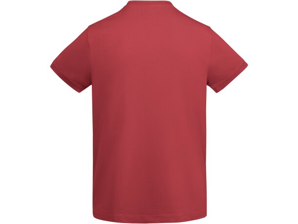 Camiseta Gruesa De Hombre En Manga Corta De Algodón VEZA Roly rojo crisantemo