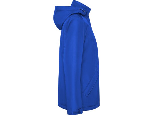 Parka mujer America Woman Roly con capucha extraíble reciclada Royal detalle 14