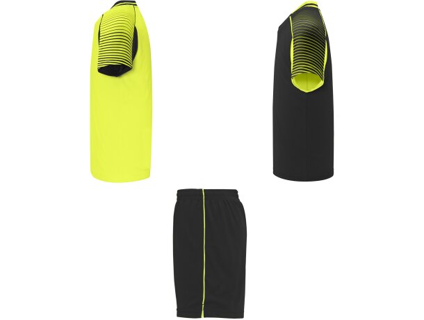 Conjunto deportivo JUVE Roly amarillo fluor/negro