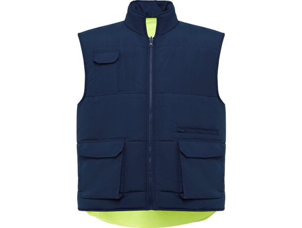 Chaleco reversible PERSEI Roly marino/amarillo fluor