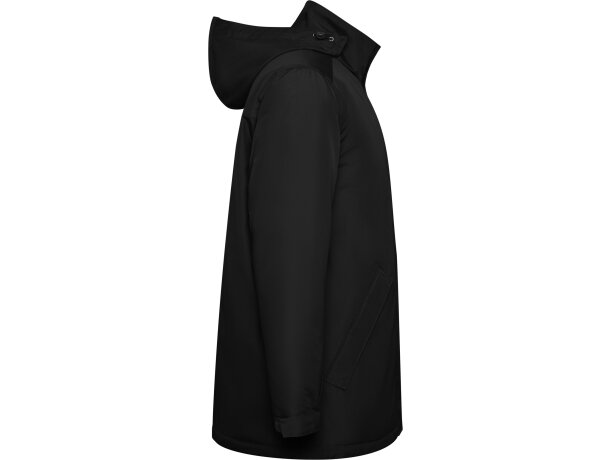 Parka America Roly con certificación GRS en poliéster reciclado Negro detalle 10