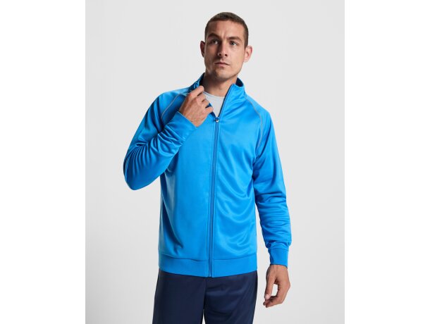 Chaqueta deportiva Valier Roly con cremallera y vivo reflectante Negro detalle 4