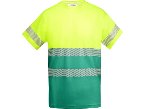 Camiseta TAURI Roly de alta visibilidad verde jardín/amarillo flúor