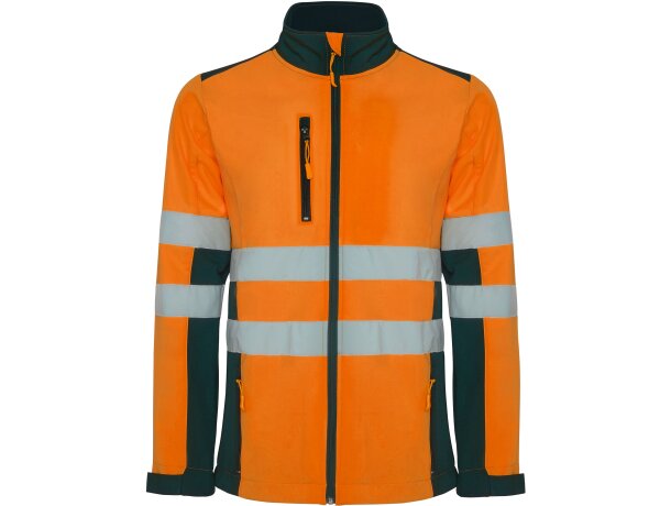 Softshell ANTARES Roly de alta visibilidad marino/naranja fluor