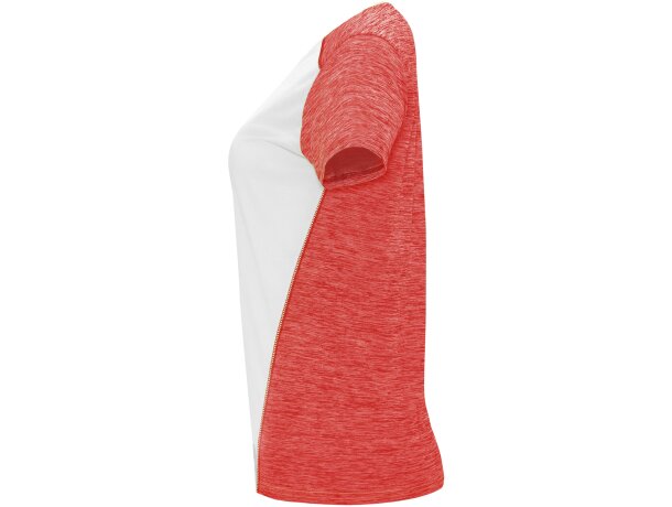 Camiseta ZOLDER WOMAN Roly blanco/coral fluor vigore