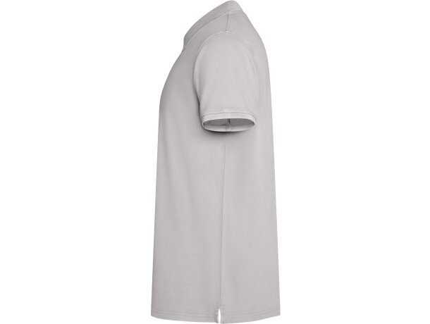 Polo Cobain de algodón piqué con efecto lavado unisex Roly Gris piedra lavado detalle 11