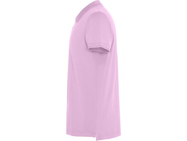 Polo Roly WOS manga corta tejido piqué stretch unisex Rosa claro detalle 47