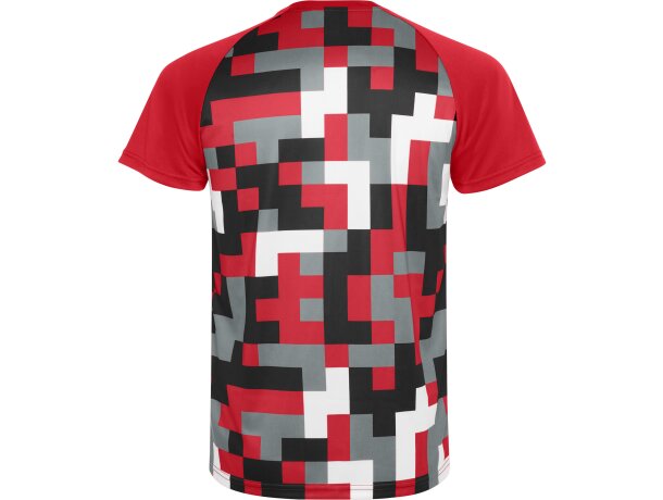 Camiseta técnica Ventor Roly poliéster interlock manga raglán Rojo detalle 26