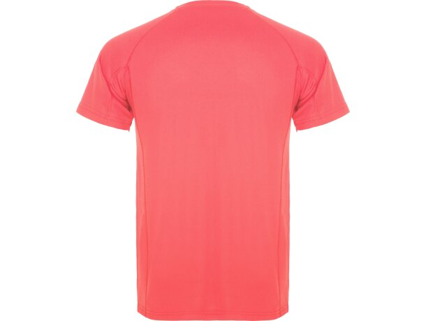Camiseta técnica MONTECARLO manga corta unisex Roly 135 gr coral fluor