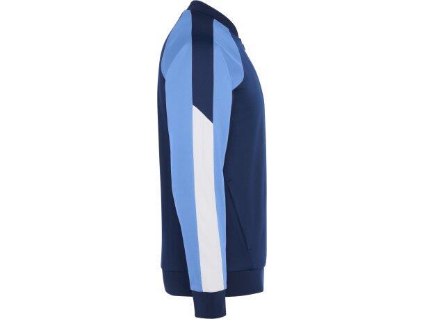 Chaqueta deportiva Gladius Roly bicolor con cremallera Celeste/marino detalle 12