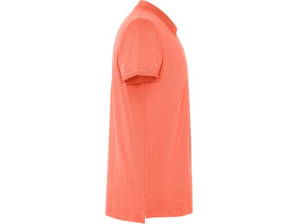 Polo Roly WOS manga corta tejido piqué stretch unisex Coral detalle 32