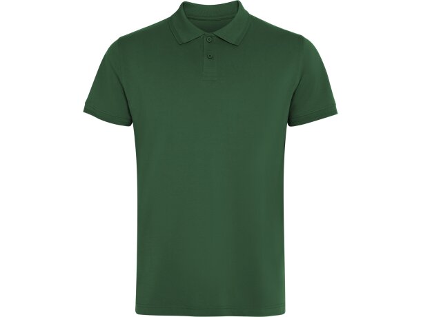 Polo Roly WOS manga corta tejido piqué stretch unisex Verde botella detalle 53