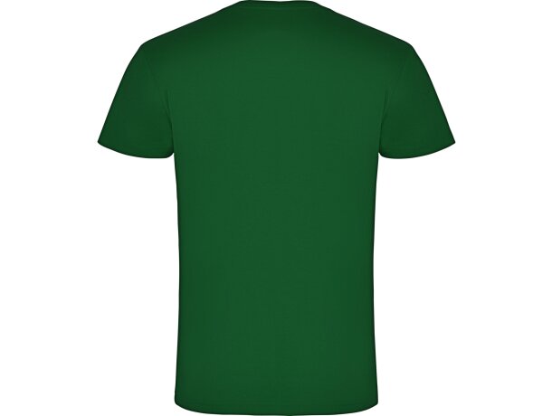 Camiseta manga corta de roly cuello V SAMOYEDO verde botella