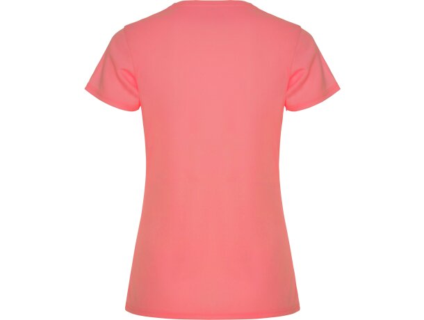 Camiseta técnica Roly Montecarlo coral fluor
