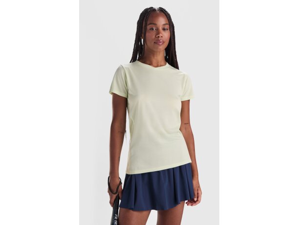 Camiseta técnica transpirable Slam Woman Roly de poliéster Blanco detalle 4