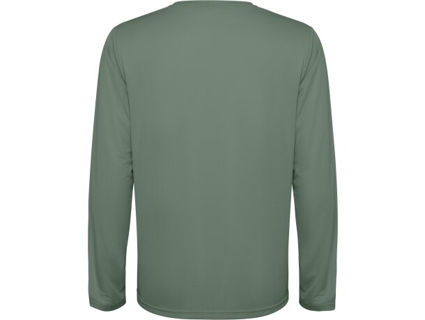 Camiseta técnica Estoril manga larga Roly poliéster reciclado Verde laurel detalle 18