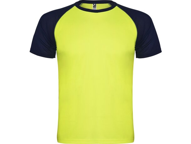 Camiseta INDIANAPOLIS Roly amarillo fluor/marino