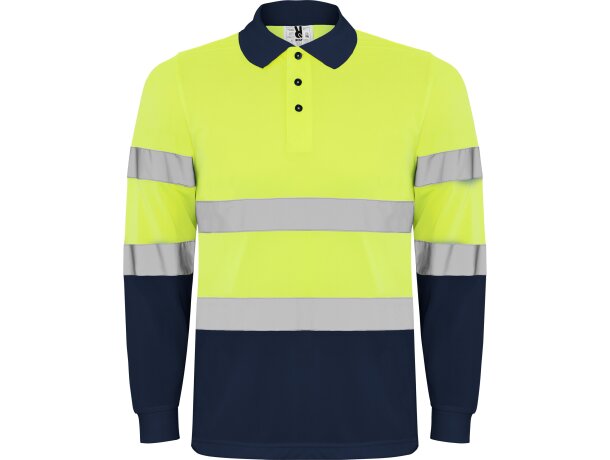 Polo Roly POLARIS alta visibilidad marino/amarillo fluor