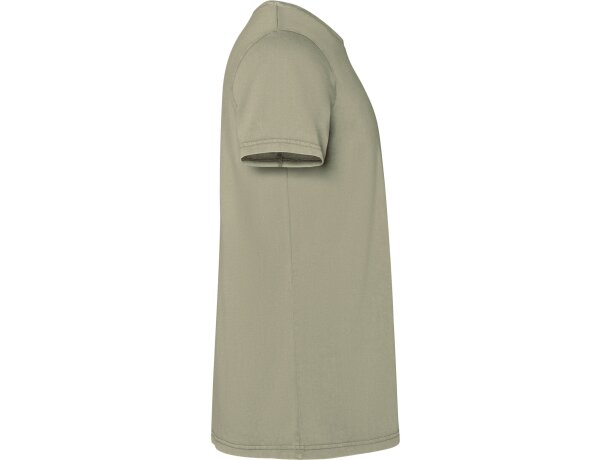 Camiseta Corgi Roly de algodón peinado 180 g para hombre Kaki claro lavado detalle 20