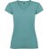 Camiseta de mujer VICTORIA con cuello V Roly azul dusty