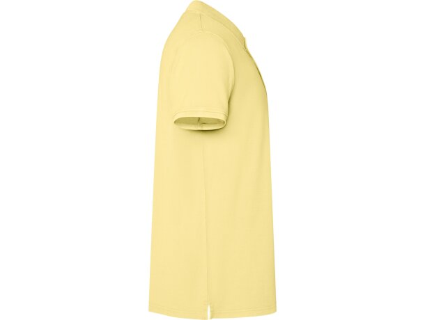 Polo Cobain de algodón piqué con efecto lavado unisex Roly Amarillo sweet lavado detalle 8