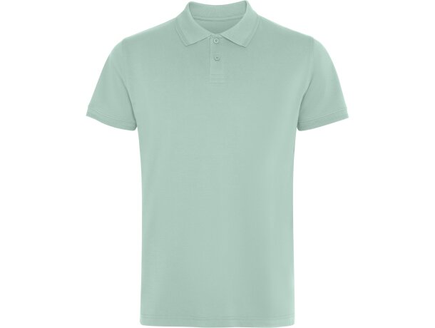 Polo Roly WOS manga corta tejido piqué stretch unisex Verde menta detalle 73