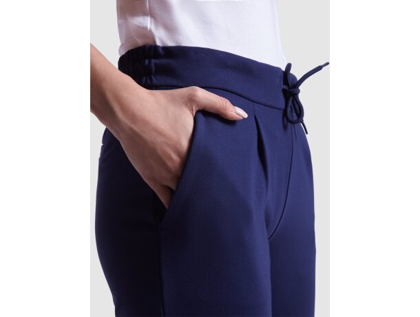 Pantalón Larisa Roly mujer viscosa elastano cintura ajustable Negro detalle 1