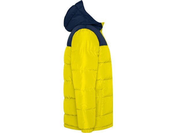 Parka acolchada Tallin Roly repelente al agua con capucha Amarillo/marino detalle 7