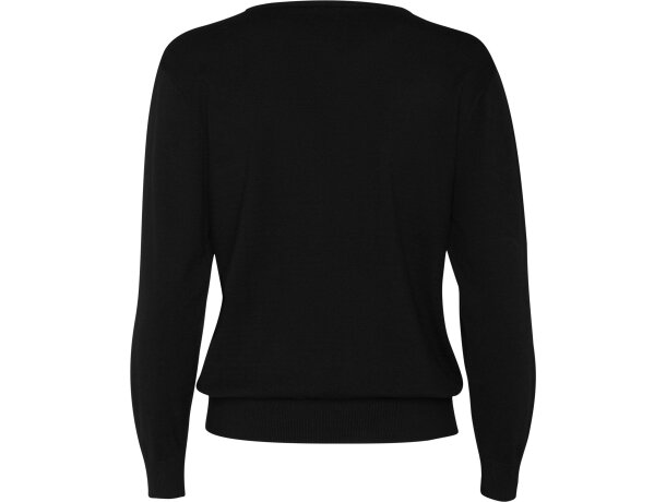 Jersey Hilux Woman Roly escote pico punto fino Negro detalle 6