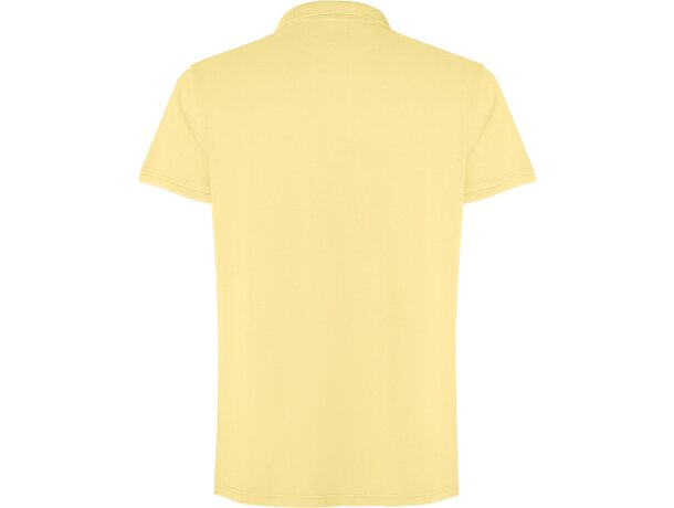 Polo Cobain de algodón piqué con efecto lavado unisex Roly Amarillo sweet lavado detalle 6