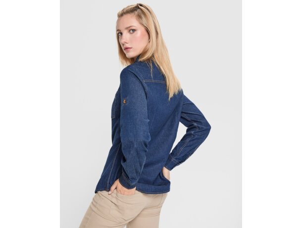Camisa Lujan Woman Roly con tejido stretch para hostelería Vaquero detalle 3