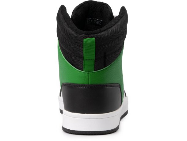 Zapatilla Space blanca Roly con plantilla foamizada confort Negro/blanco/verde botella detalle 24