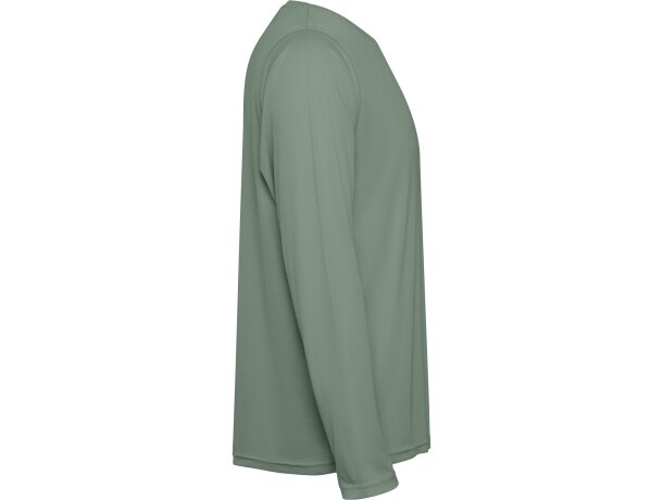 Camiseta técnica Estoril manga larga Roly poliéster reciclado Verde laurel detalle 20